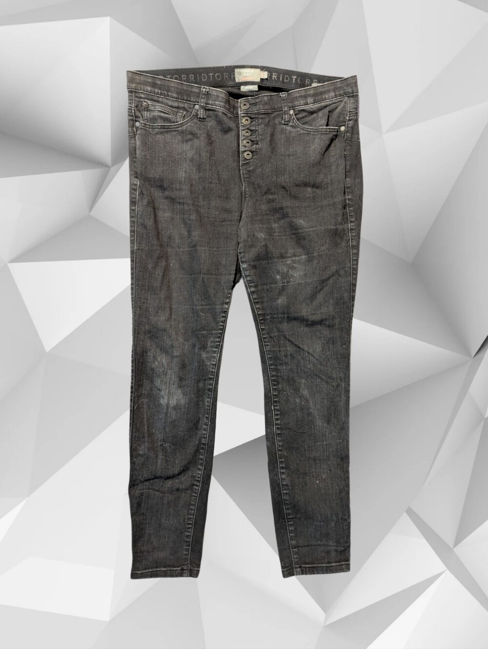 torrid Black Button-Fly Skinny Jeans